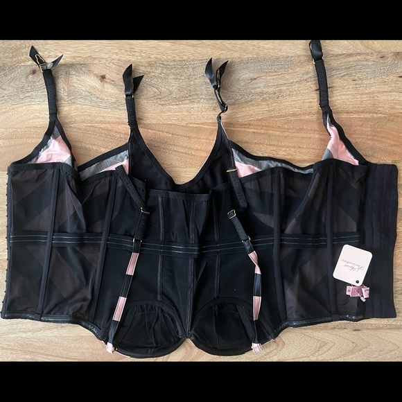 NWT agent provocateur block stripe satin corset - Picture 4 of 8